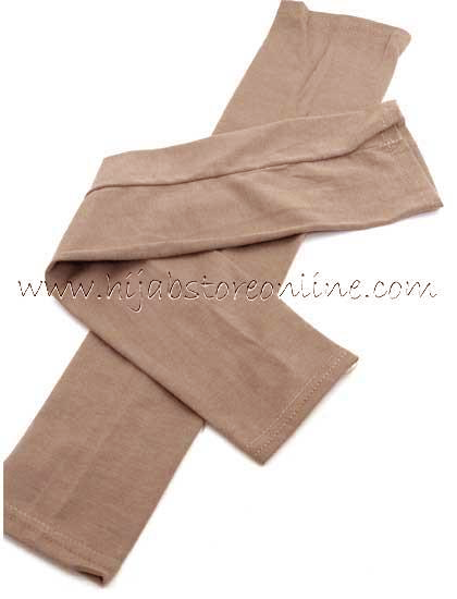 Light Brown Full Length Cotton Arm Sleeves