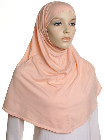 Apricot Plain Cotton 2 Pce Al Amira Hijab - Hijab Store Online
