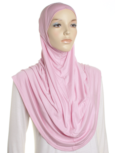 Baby Pink Plain Jersey Al Amira Hijab - Hijab Store Online