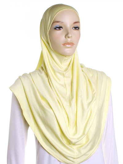Daffodil Plain Jersey Al Amira Hijab - Hijab Store Online