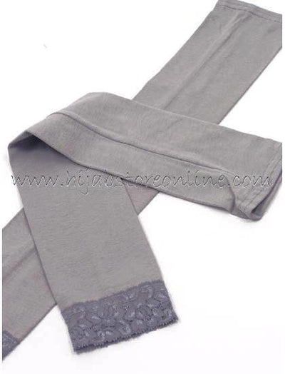 Grey Full Length Cotton Arm Sleeves - Hijab Store Online