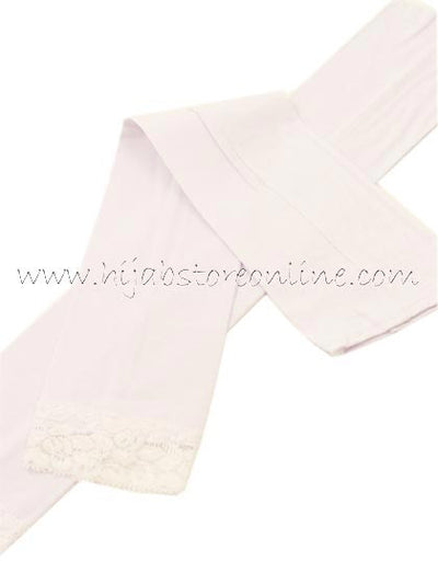 White Full Length Cotton Arm Sleeves - Hijab Store Online