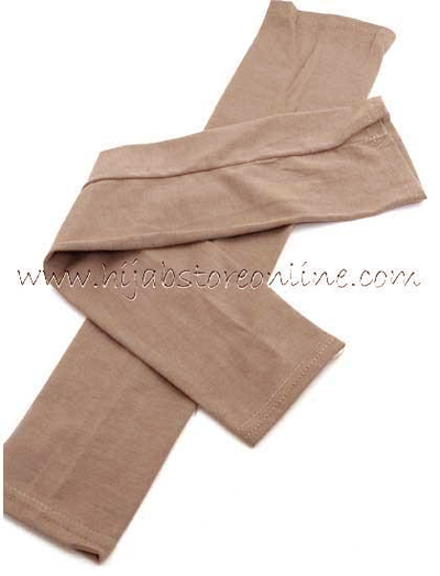 Taupe Full Length Cotton Arm Sleeves - Hijab Store Online