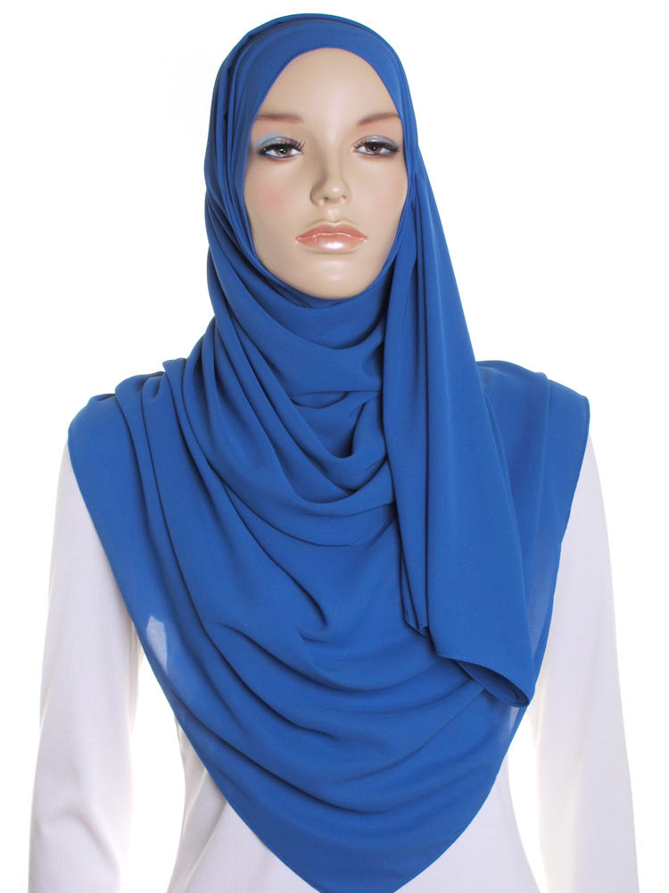 Royal blue chiffon online wrap