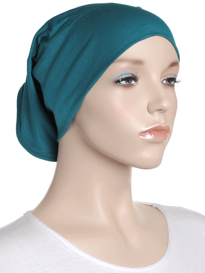 Peacock Green Plain Cotton Tube Underscarf - Hijab Store Online