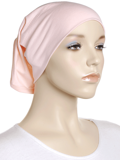 Porcelain Peach Plain Cotton Tube Underscarf - Hijab Store Online