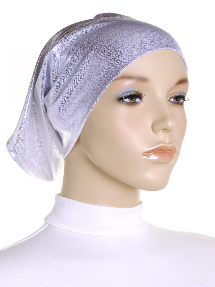 Silver Glitter Plain Tube Underscarf