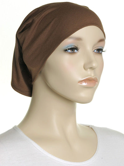 Brown Plain Cotton Tube Underscarf - Hijab Store Online