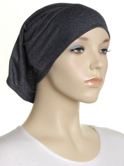 Charcoal Plain Cotton Tube Underscarf - Hijab Store Online
