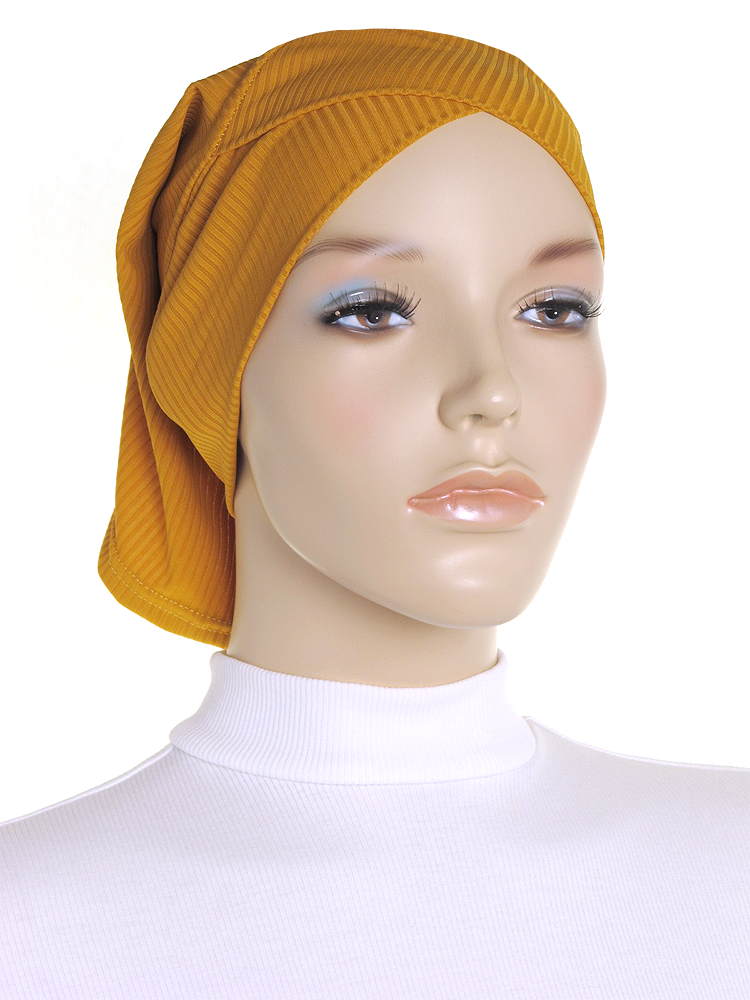 Autumn Gold Criss Cross Ribbed Underscarf - Hijab Store Online