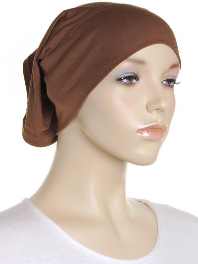 Spice Brown Plain Cotton Tube Underscarf - Hijab Store Online