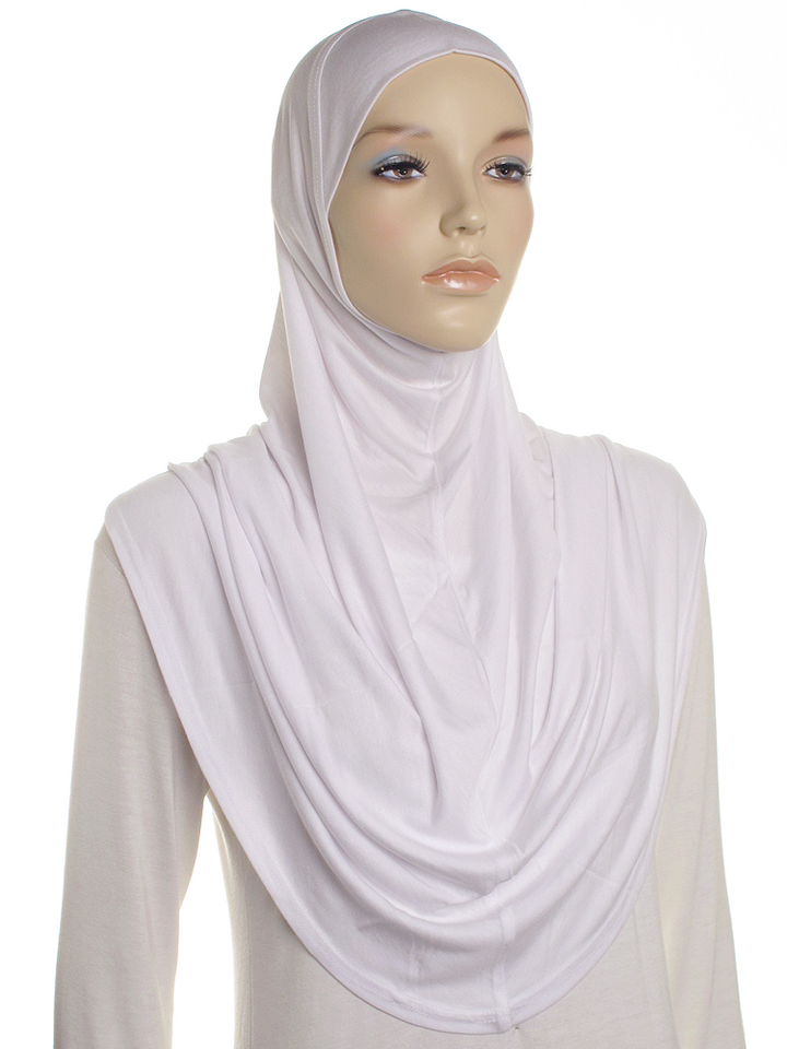 White Plain Jersey Al Amira Hijab