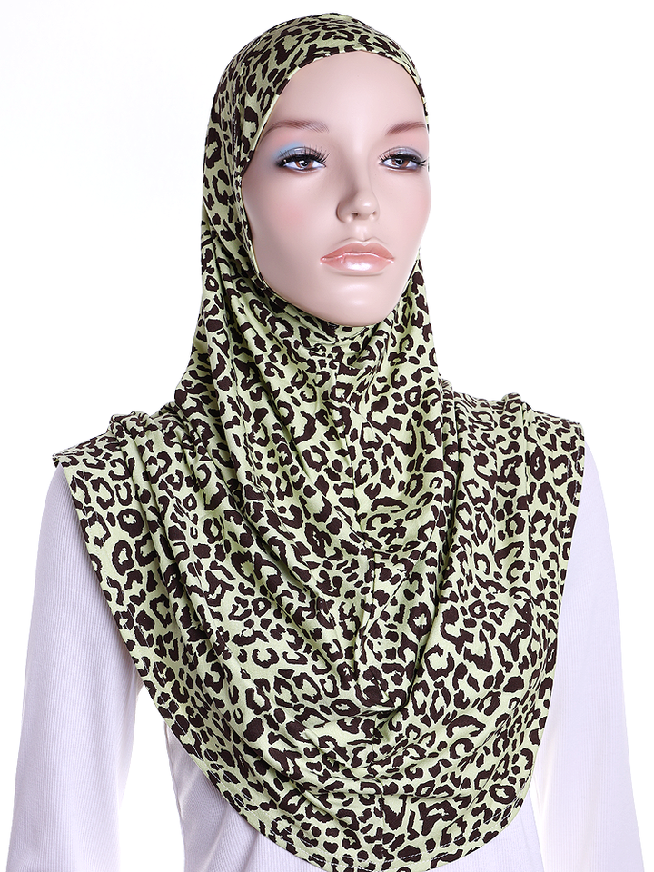 Lime Leopard Print Al Amira Hijab