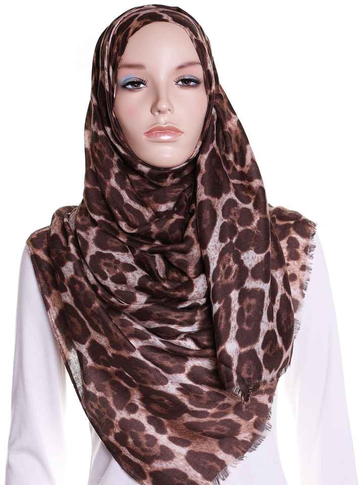 Beige Animal Print Hijab