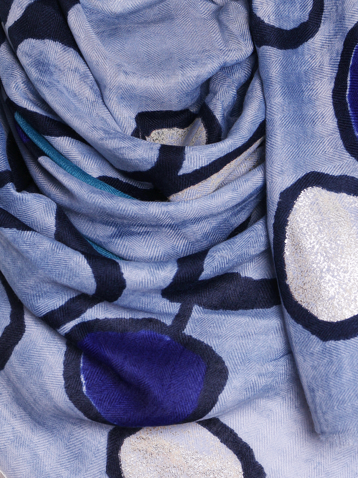 Blue Pebble Print Hijab