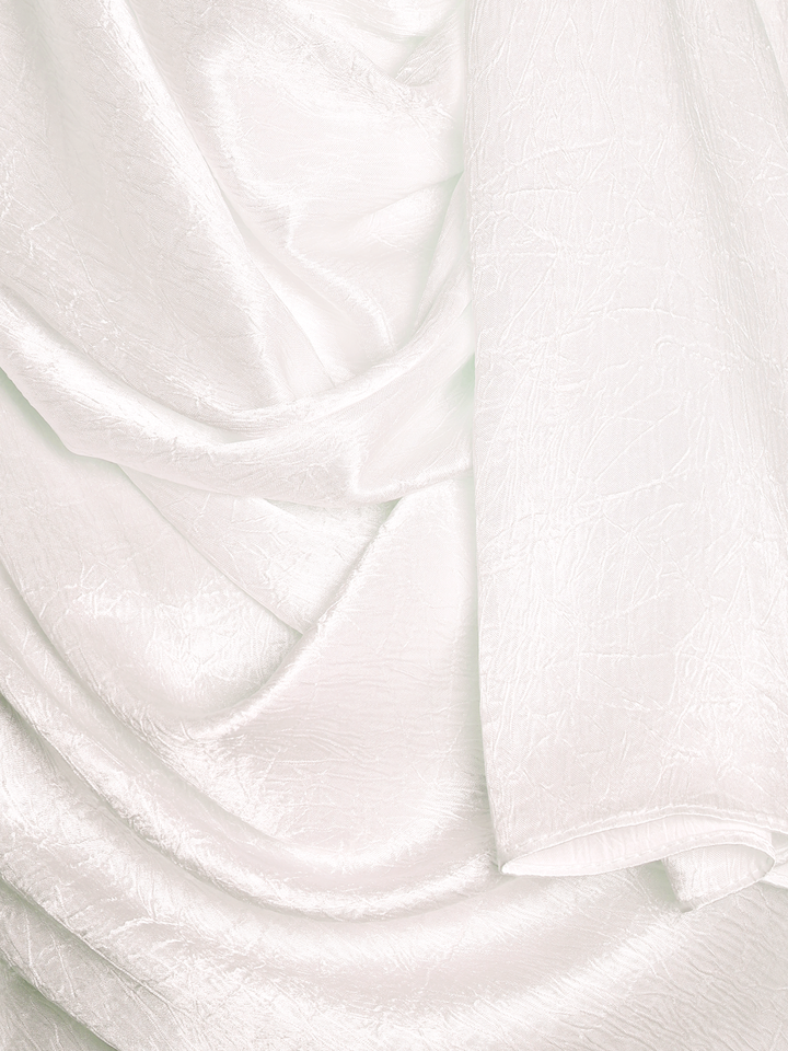 Pearl Plain Crushed Satin Hijab