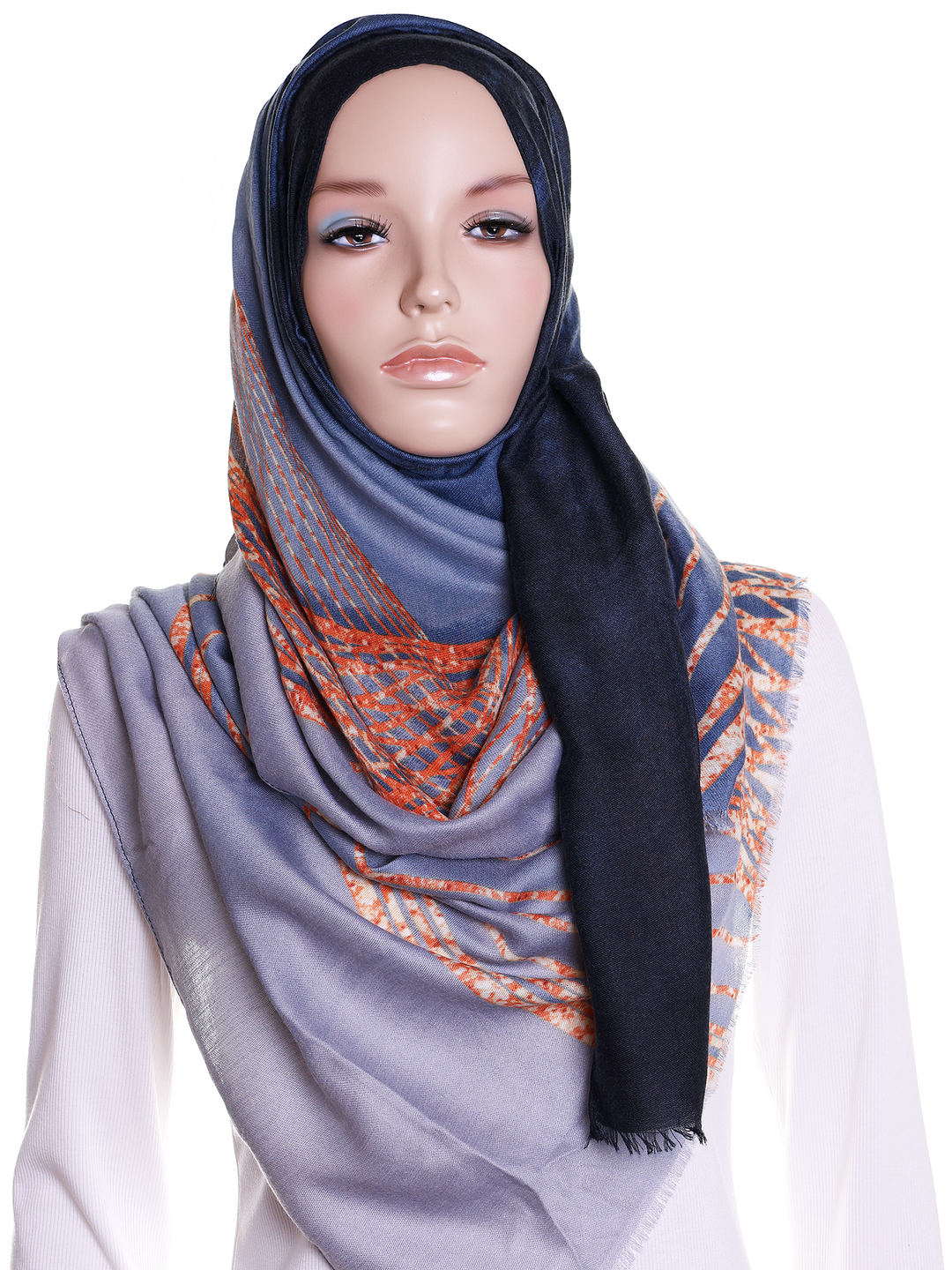 Grey Swirl Ombre Print Hijab