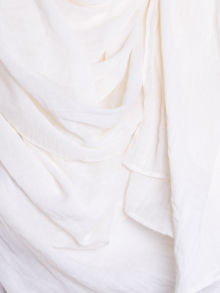 Cream XL Plain Cotton Hijab