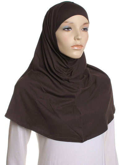 Chestnut Plain Cotton 2 Pce Al Amira Hijab - Hijab Store Online