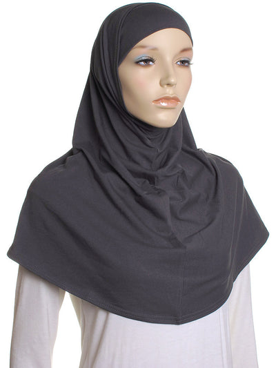 Steel Plain Cotton 2 Pce Al Amira Hijab - Hijab Store Online
