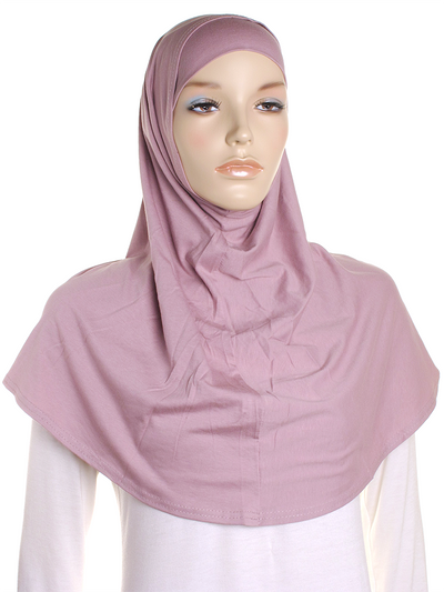 Blush Pink Plain Cotton 2 Pce Al Amira Hijab - Hijab Store Online