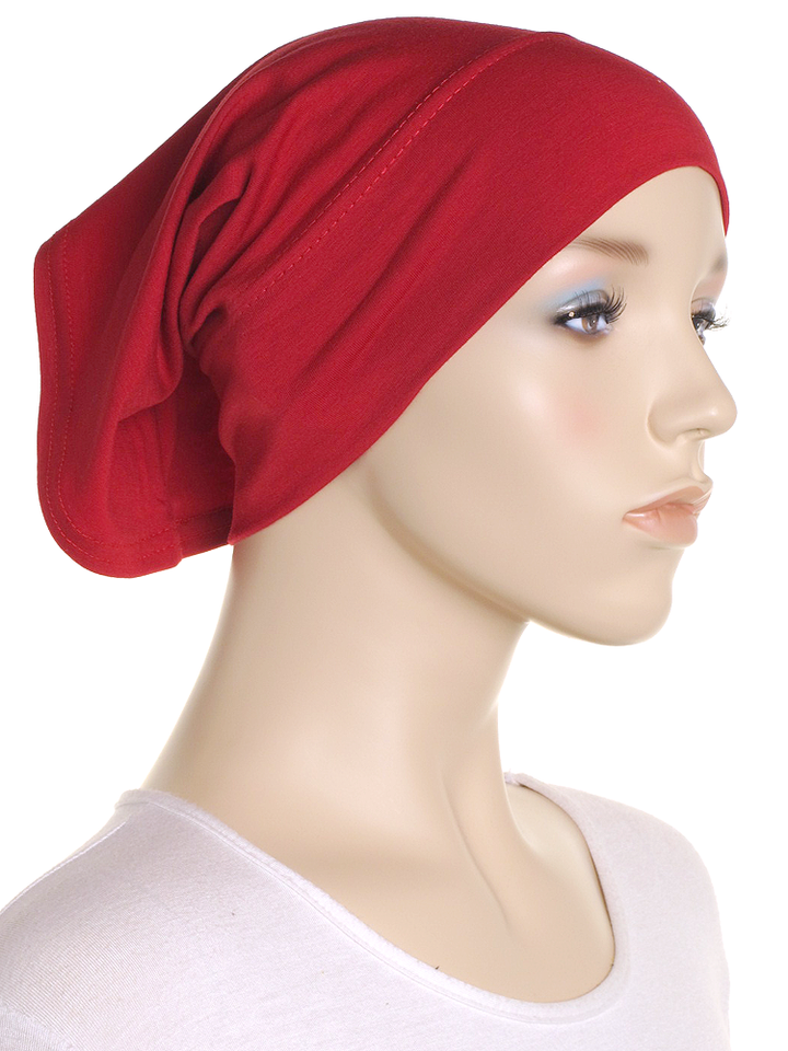 Dark Red Plain Cotton 2 Pce Al Amira Hijab - Hijab Store Online