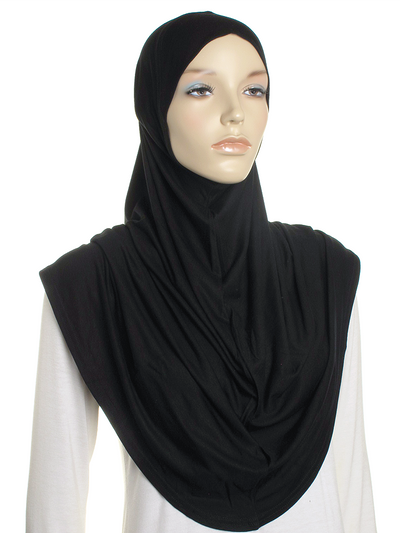 Black Plain Jersey Al Amira Hijab - Hijab Store Online