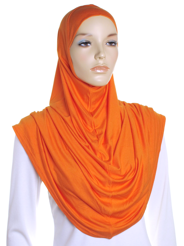 Dark Amber Plain Jersey Al Amira Hijab