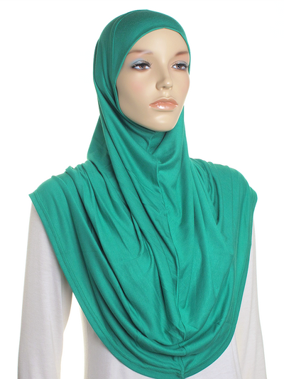 Green Plain Jersey Al Amira Hijab - Hijab Store Online