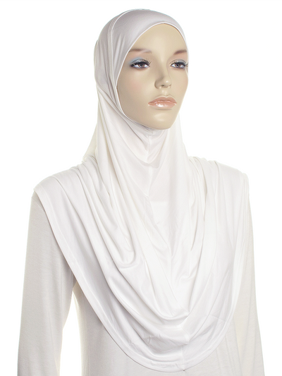 Ivory Plain Jersey Al Amira Hijab - Hijab Store Online