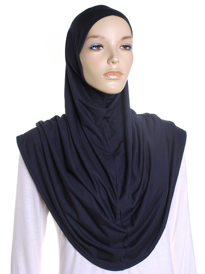 Light Navy Plain Jersey Al Amira Hijab - Hijab Store Online