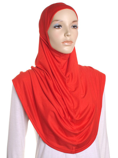 Orange Plain Jersey Al Amira Hijab - Hijab Store Online