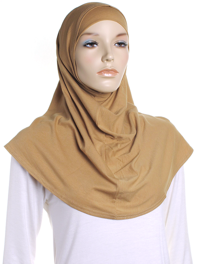 Cocoa Plain Cotton 2 Pce Al Amira Hijab - Hijab Store Online