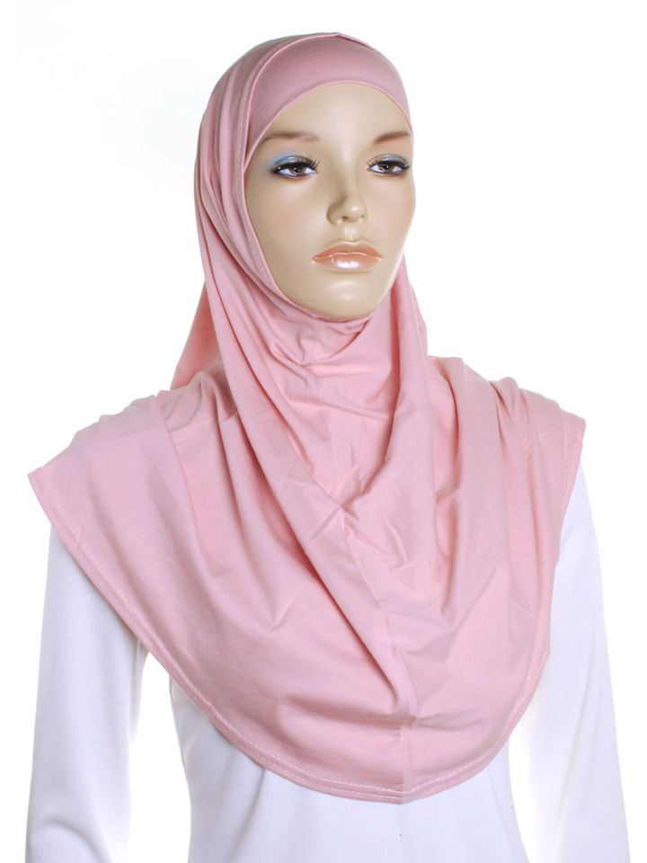 Pink Blossom Plain Cotton 2 Pce Al Amira Hijab