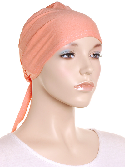 Cantaloupe Plain Tie Back Bonnet - Hijab Store Online
