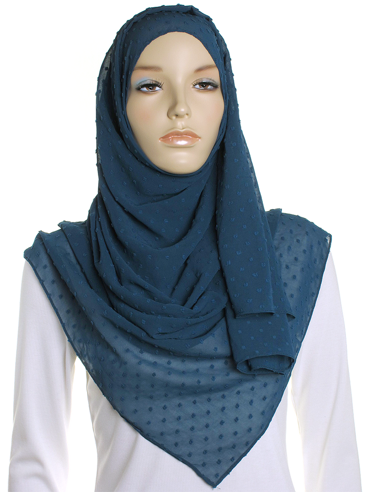 Jade Dotted Chiffon Hijab