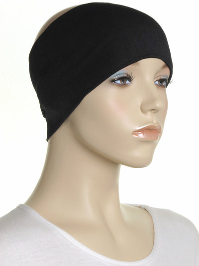 Black Wide Plain Headband - Hijab Store Online