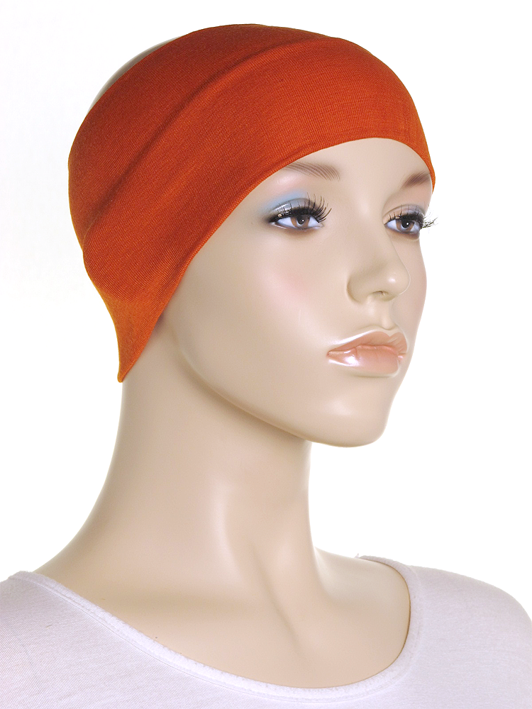 Orange Wide Plain Headband - Hijab Store Online