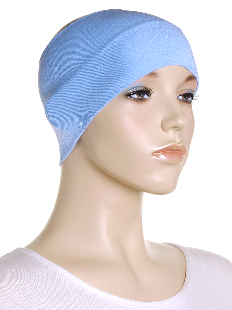 Sky Blue Wide Plain Headband - Hijab Store Online