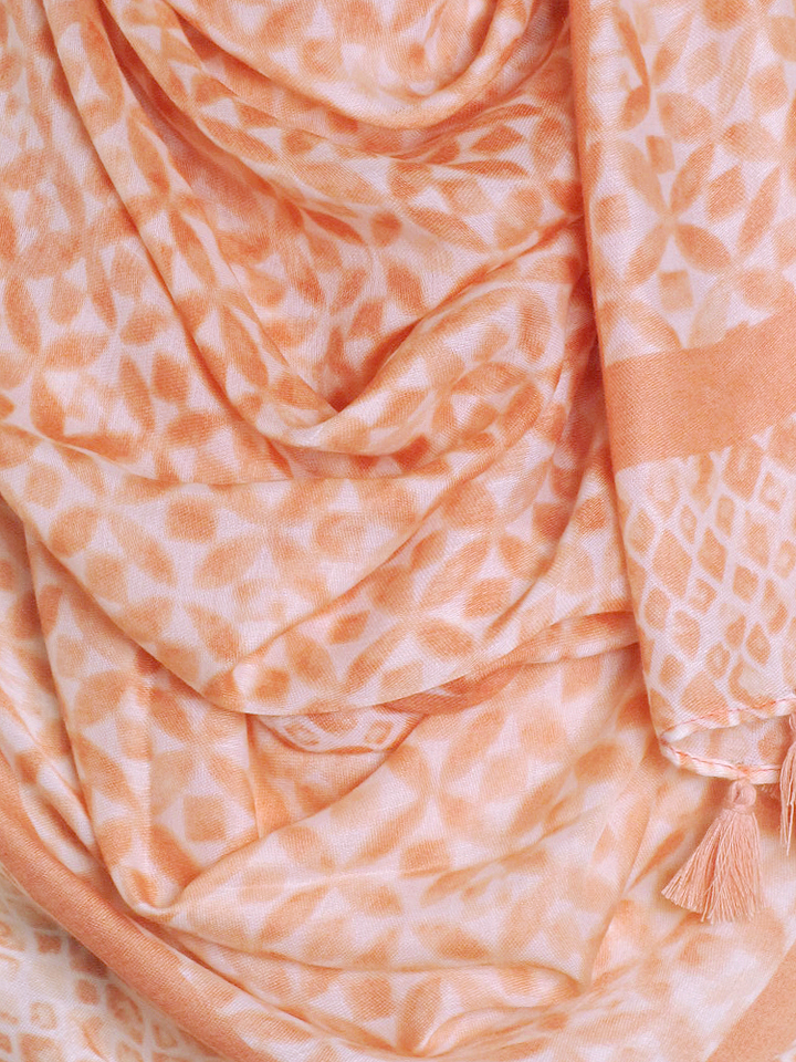 Peach Ancient Circle Cotton Hijab