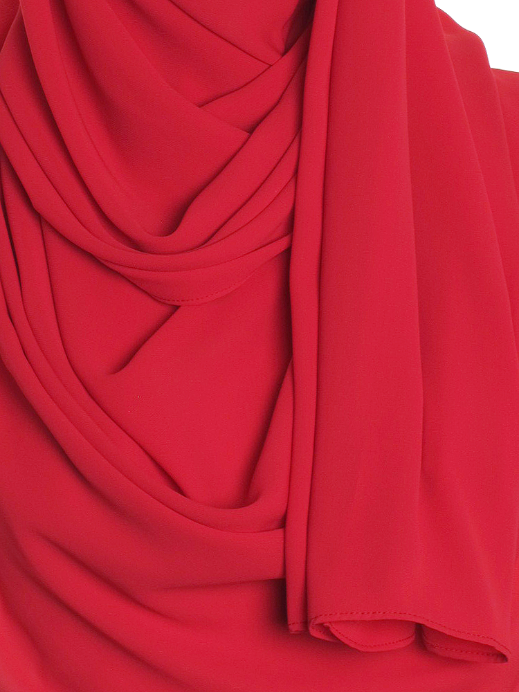 Haute Red Premium Chiffon Hijab