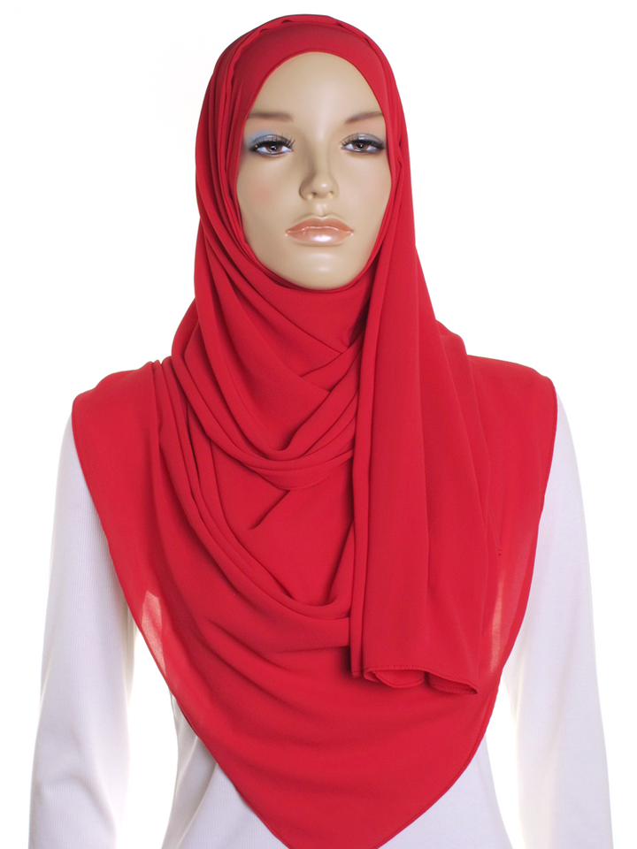 Haute Red Premium Chiffon Hijab