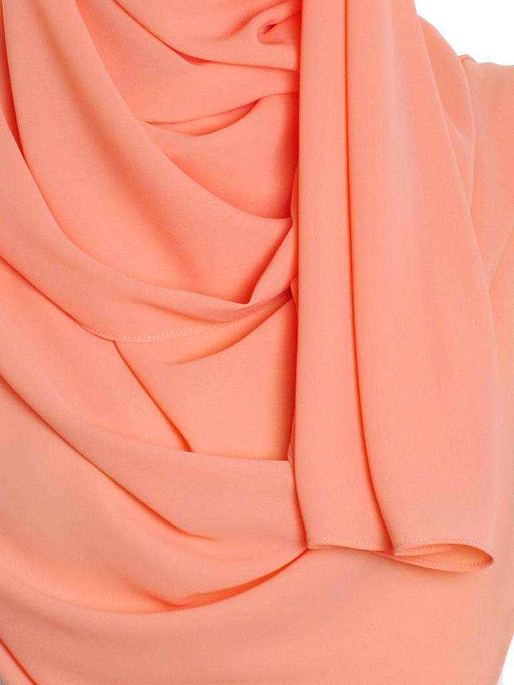 Peach Pink Premium Chiffon Hijab