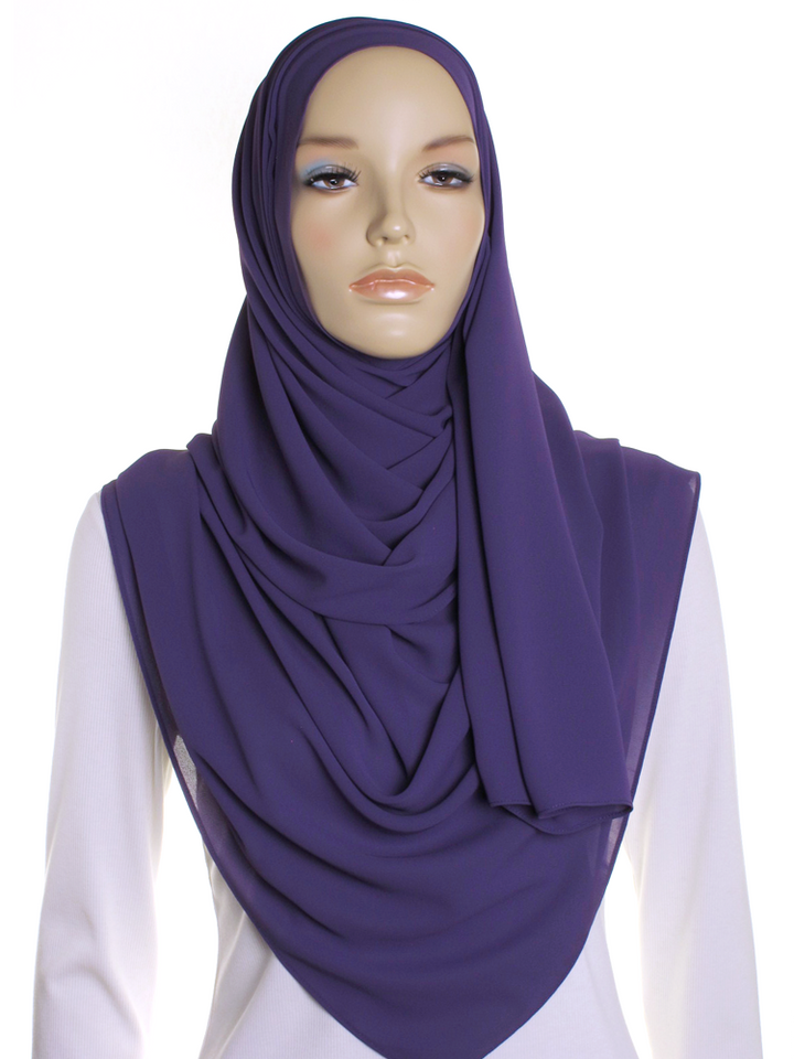 Purple Premium Chiffon Hijab