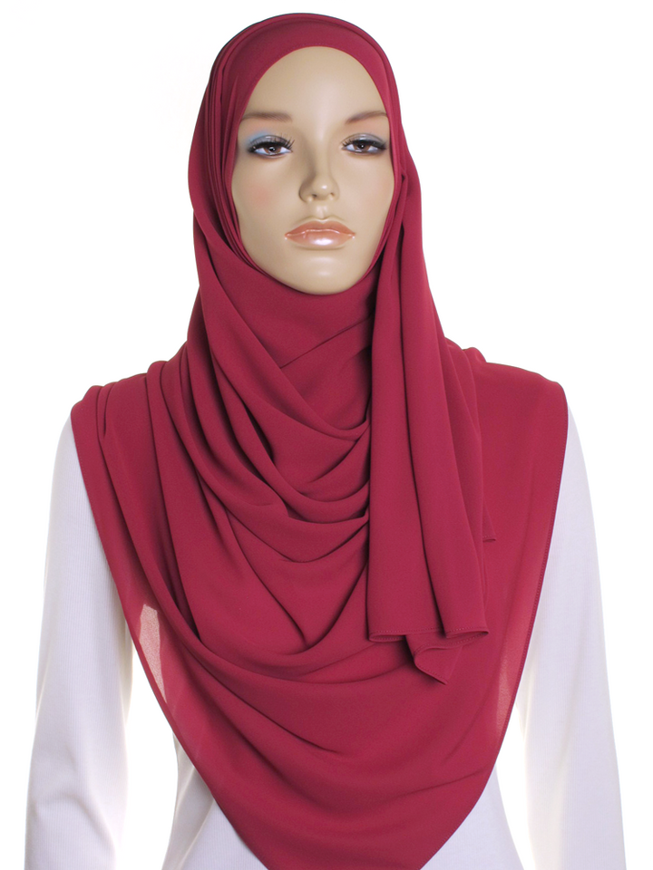 Raspberry Premium Chiffon Hijab