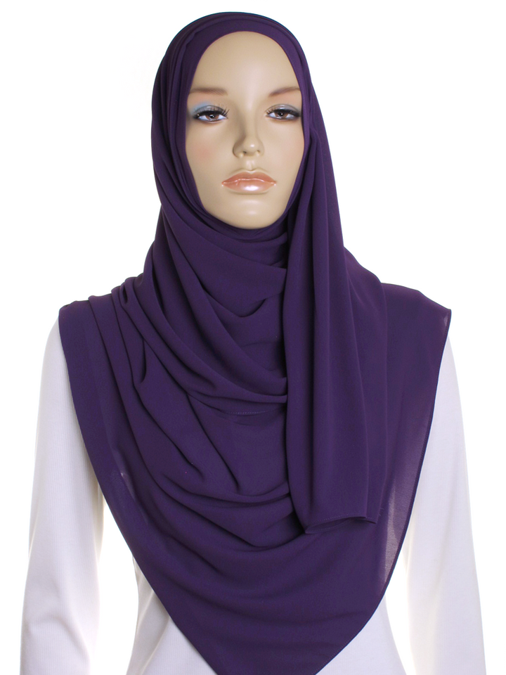Regal Purple Premium Chiffon Hijab