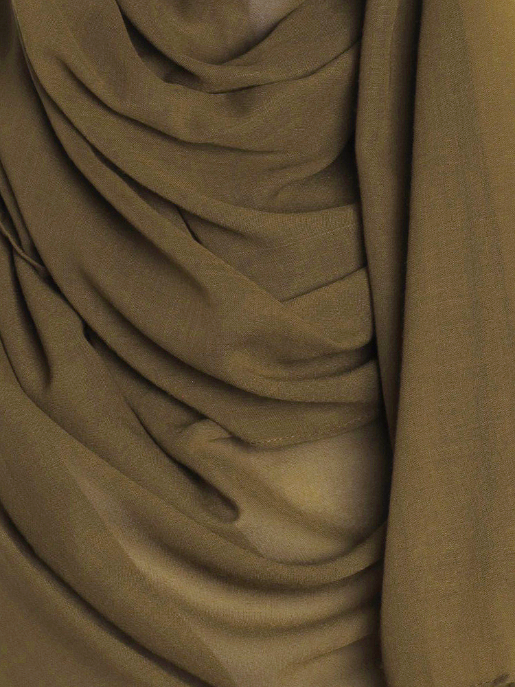 Olive Plain Cotton Hijab