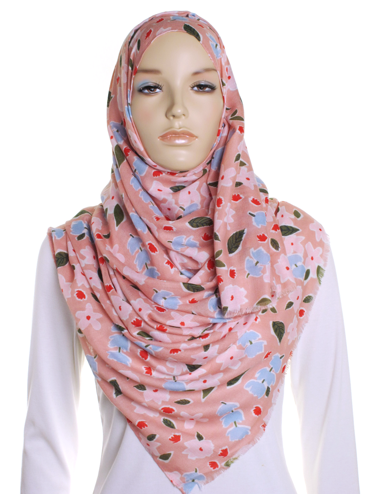 Pink Ditsy Flower Print Hijab â Hijab Store Online