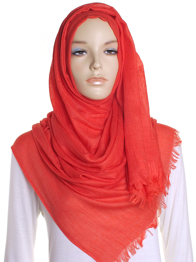 Coral Red Extra Large Hijab - Hijab Store Online