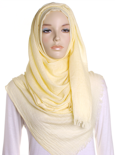Pastel Yellow Extra Large Hijab - Hijab Store Online